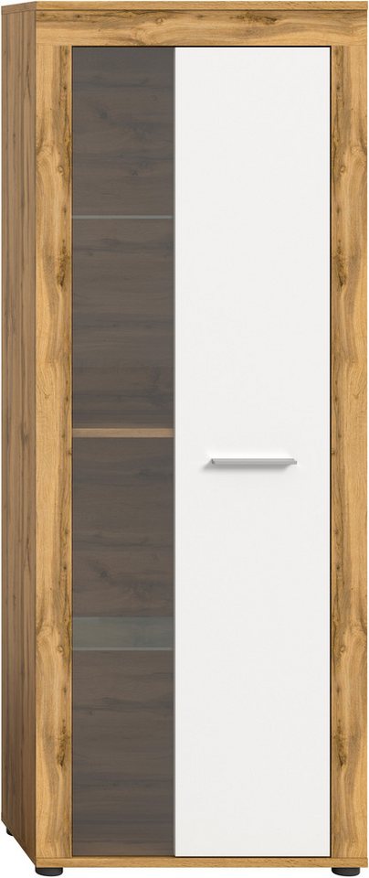 OTTO home Vitrine AOSTA, Höhe 159 cm, 1 Tür (li/re), 2 Glasböden, 4 Fächer (in verschiedenen Farbausführungen, individuell kombinierbar) Standvitrine, Glasvitri – Bild 4 von 5
