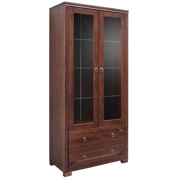 OTTO home Vitrine Gotland Breite 80 cm, Höhe 178 cm, mit Glastüren, aus massiver Kiefer, FSC®