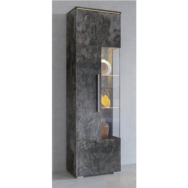 OTTO home Vitrine India,Höhe 160cm stilvolle Glasvitrine mit verstellbare Glasböden Standvitrine 1Trg, viel Stauraum ohne Beleuchtung