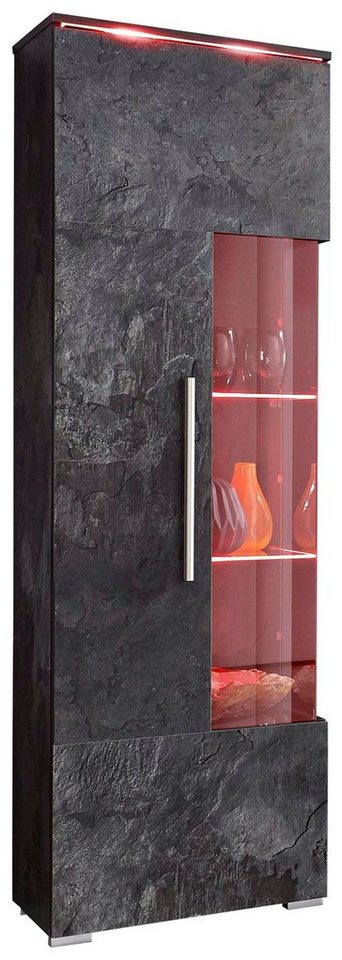 OTTO home Vitrine India,Höhe 160cm stilvolle Glasvitrine mit verstellbare Glasböden Standvitrine 1Trg, viel Stauraum ohne Beleuchtung – Bild 2 von 5