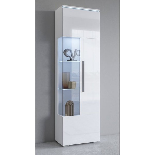 OTTO home Vitrine India,Höhe 160cm stilvolle Glasvitrine mit verstellbare Glasböden Standvitrine 1Trg, viel Stauraum ohne Beleuchtung