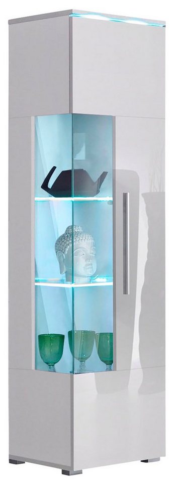 OTTO home Vitrine India,Höhe 160cm stilvolle Glasvitrine mit verstellbare Glasböden Standvitrine 1Trg, viel Stauraum ohne Beleuchtung – Bild 2 von 5