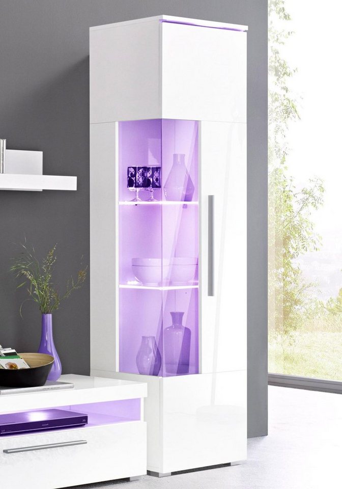 OTTO home Vitrine India,Höhe 160cm stilvolle Glasvitrine mit verstellbare Glasböden Standvitrine 1Trg, viel Stauraum ohne Beleuchtung – Bild 3 von 5