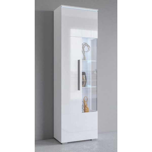 OTTO home Vitrine India,Höhe 160cm stilvolle Glasvitrine mit verstellbare Glasböden Standvitrine 1Trg, viel Stauraum ohne Beleuchtung