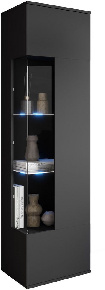OTTO home Vitrine Kenia, stehend und hängend, Türanschlag wechselbar (1-St) Vitrineschrank mit Glastüren 160 cm Höhe – Bild 5 von 5