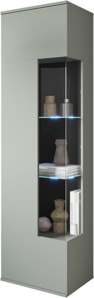 OTTO home Vitrine Kenia, stehend und hängend, Türanschlag wechselbar (1-St) Vitrineschrank mit Glastüren 160 cm Höhe – Bild 2 von 5