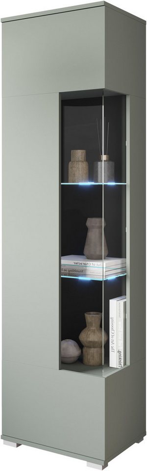OTTO home Vitrine Kenia, stehend und hängend, Türanschlag wechselbar (1-St) Vitrineschrank mit Glastüren 160 cm Höhe – Bild 3 von 5