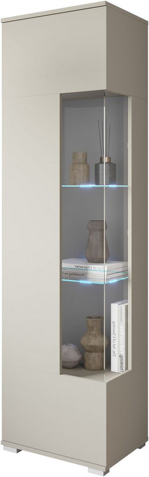 OTTO home Vitrine Kenia, stehend und hängend, Türanschlag wechselbar (1-St) Vitrineschrank mit Glastüren 160 cm Höhe – Bild 2 von 5
