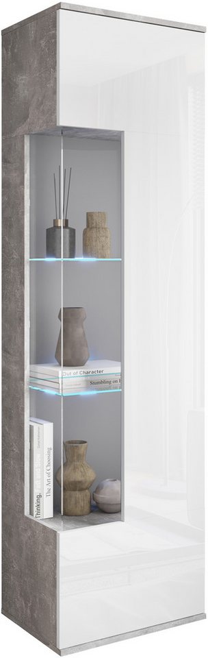 OTTO home Vitrine Kenia, stehend und hängend, Türanschlag wechselbar (1-St) Vitrineschrank mit Glastüren 160 cm Höhe – Bild 4 von 5