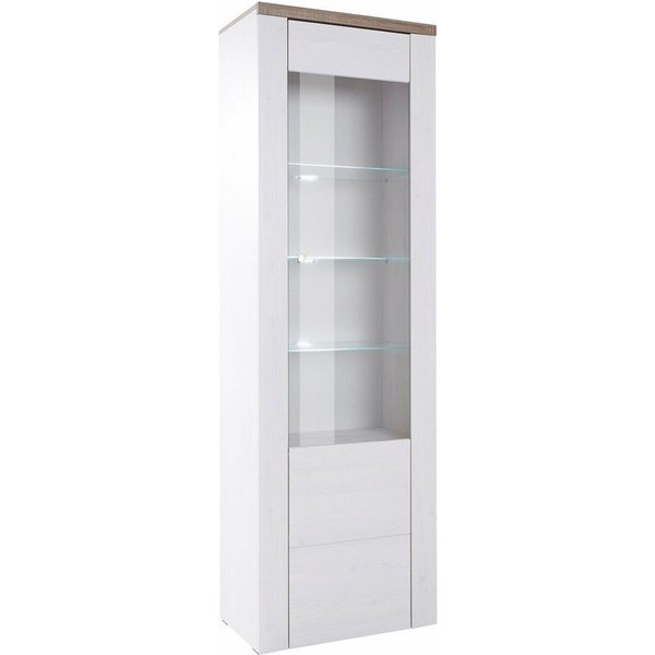 OTTO home Vitrine Larona, zeitlose Glasvitirne, Hochschrank Höhe 205,6 cm Stauraumvitrine mit dekorativer Rahmenoptik