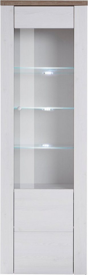 OTTO home Vitrine Larona, zeitlose Glasvitirne, Hochschrank Höhe 205,6 cm Stauraumvitrine mit dekorativer Rahmenoptik – Bild 3 von 5