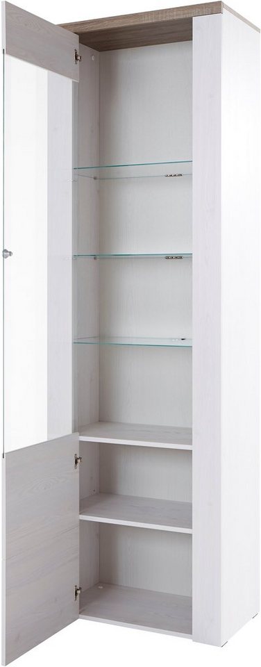 OTTO home Vitrine Larona, zeitlose Glasvitirne, Hochschrank Höhe 205,6 cm Stauraumvitrine mit dekorativer Rahmenoptik – Bild 5 von 5