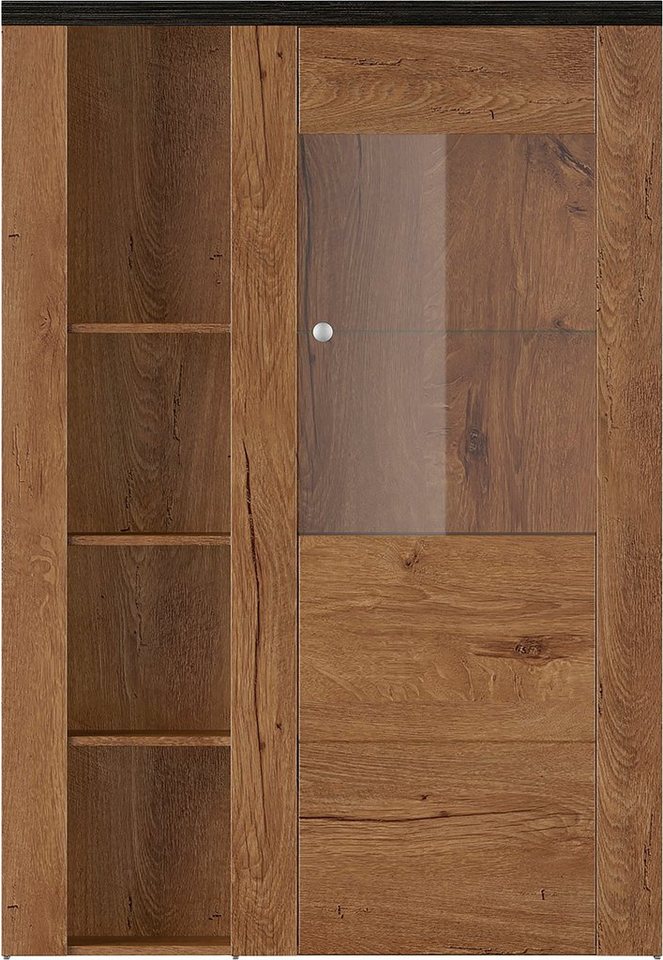 OTTO home Vitrine Larona, zeitlose Glasvitirne, Hochschrank Höhe 145 cm Stauraumvitrine mit dekorativer Rahmenoptik – Bild 3 von 5