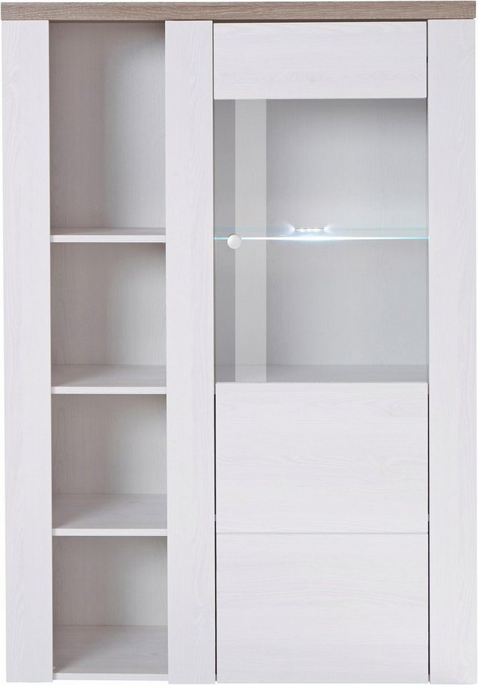 OTTO home Vitrine Larona, zeitlose Glasvitirne, Hochschrank Höhe 145 cm Stauraumvitrine mit dekorativer Rahmenoptik – Bild 2 von 5