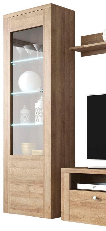 OTTO home Vitrine Larona, zeitlose Glasvitirne, Hochschrank Höhe 205,6 cm Stauraumvitrine mit dekorativer Rahmenoptik – Bild 4 von 5