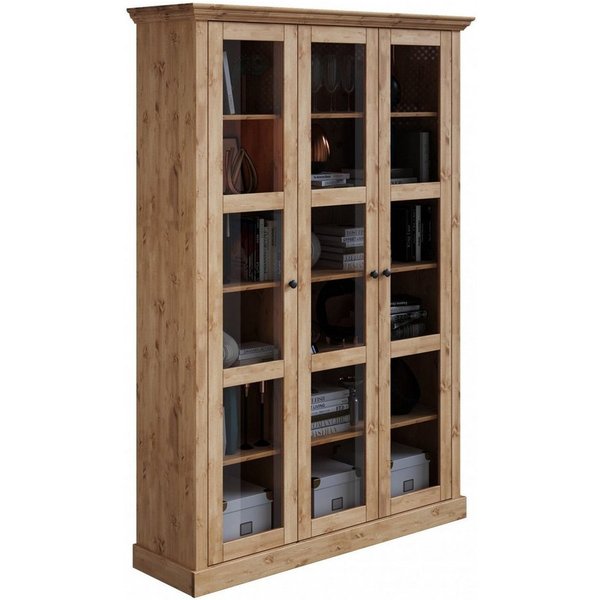 OTTO home Vitrine Melissa aus massiver Kiefer, mit viel Stauraum