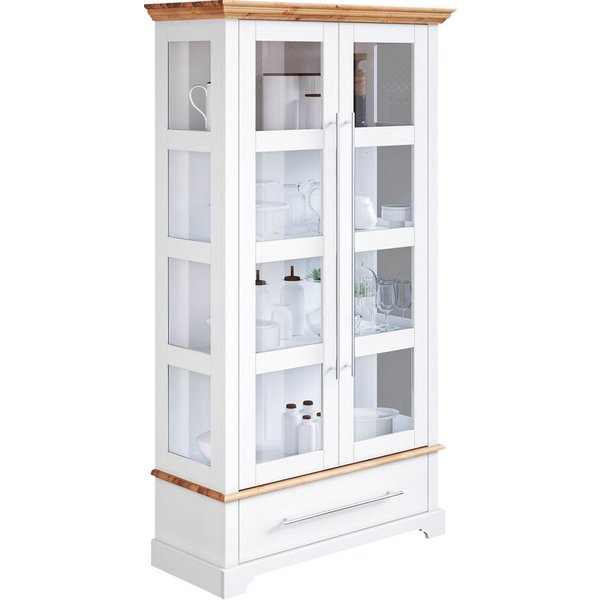 OTTO home Vitrine Melissa Höhe 169 cm, Breite 94 cm, 2-türig, Kiefer massiv, FSC®