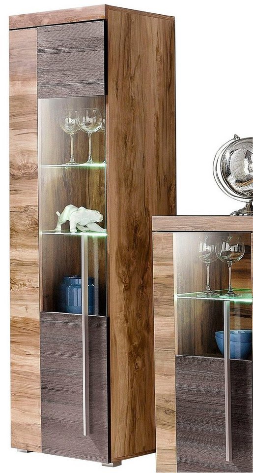 OTTO home Vitrine Roger,Höhe 160cm stilvolle Glasvitrine mit verstellbare Glasböden Standvitrine 1Trg, viel Stauraum, ohne Beleuchtung – Bild 3 von 5