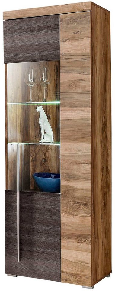 OTTO home Vitrine Roger,Höhe 160cm stilvolle Glasvitrine mit verstellbare Glasböden Standvitrine 1Trg, viel Stauraum, ohne Beleuchtung – Bild 2 von 5