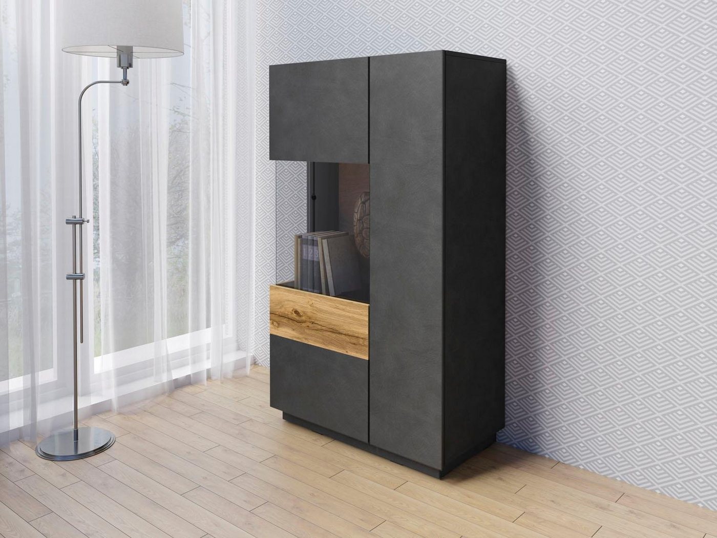 OTTO home Vitrine SILKE Höhe 138,5 cm – Bild 2 von 5
