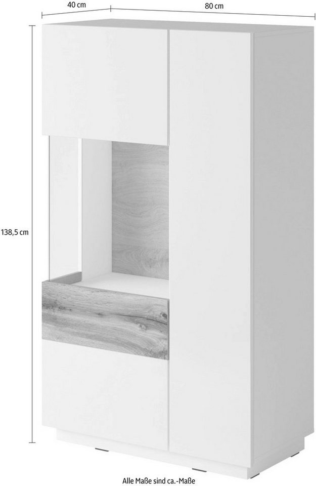 OTTO home Vitrine SILKE Höhe 138,5 cm – Bild 3 von 5