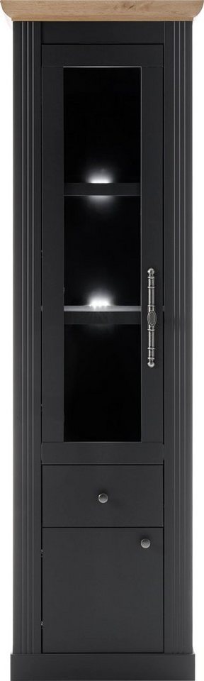 OTTO home Vitrine Westminster, Hochschrank im Landhausstil, Glasvitrine, Stauraumelement Metallgriffe, ausreichend Stauraum, in 2 Farben erhältlich – Bild 3 von 5