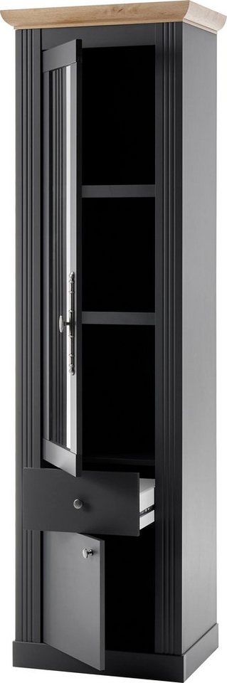 OTTO home Vitrine Westminster, Hochschrank im Landhausstil, Glasvitrine, Stauraumelement Metallgriffe, ausreichend Stauraum, in 2 Farben erhältlich – Bild 4 von 5