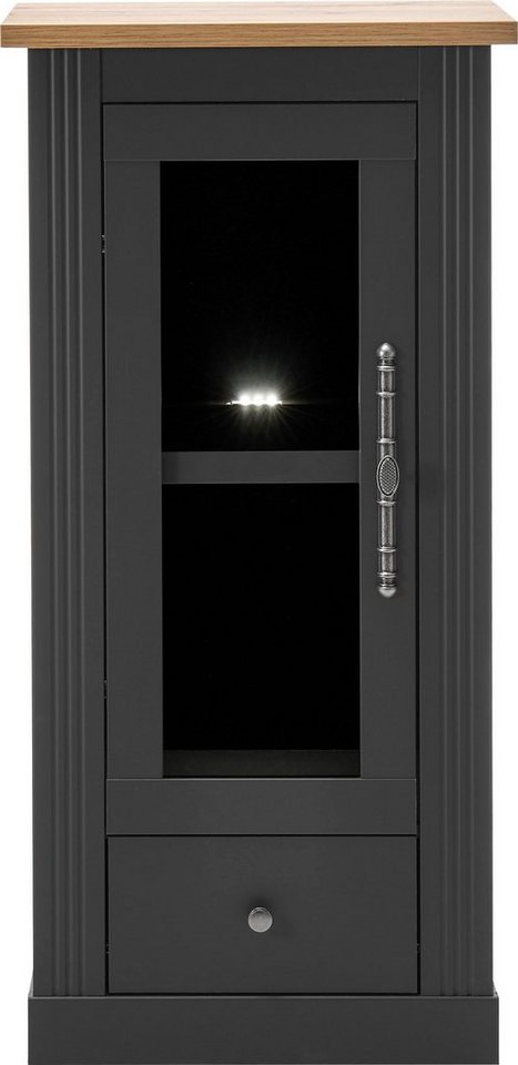 OTTO home Vitrine Westminster, Hochschrank im Landhausstil, Glasvitrine, Stauraumelement Metallgriffe, ausreichend Stauraum, in 2 Farben erhältlich – Bild 3 von 5