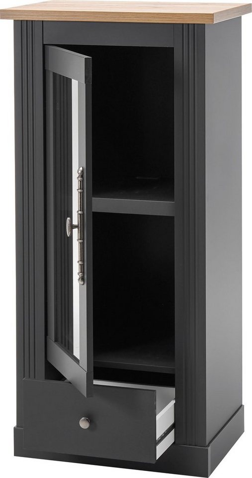 OTTO home Vitrine Westminster, Hochschrank im Landhausstil, Glasvitrine, Stauraumelement Metallgriffe, ausreichend Stauraum, in 2 Farben erhältlich – Bild 4 von 5
