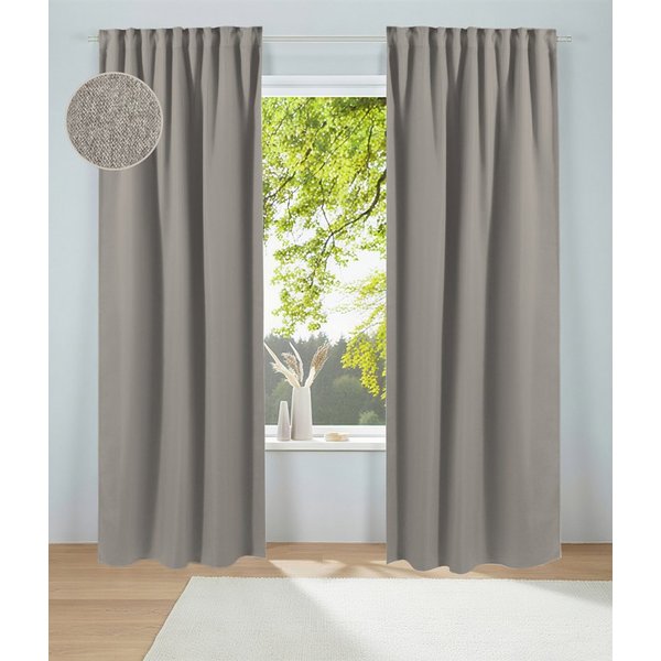 OTTO home Vorhang "Alcide", 1 Stück, Blickdicht, Multifunktionsband (1 St), Multifunktionsband, blickdicht, Polyester, Multifunktionsband, Pflegeleicht, Modern,