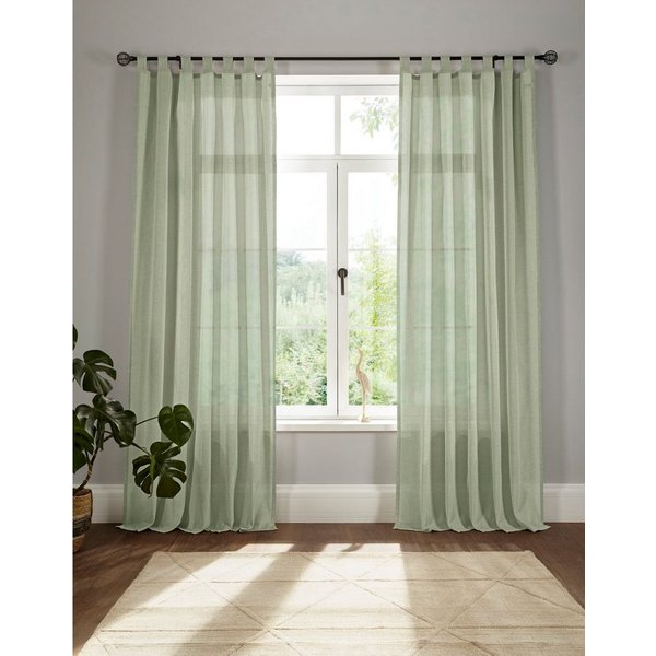 OTTO home Vorhang Elby 1 (1 St), Schlaufen, halbtransparent, Jacquard, transparent, basic, monochrom, bis 295 cm Länge
