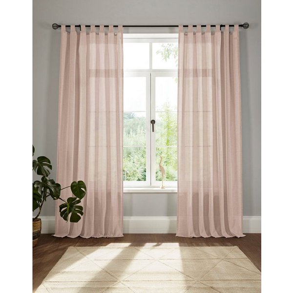 OTTO home Vorhang Elby 1 (1 St), Schlaufen, halbtransparent, Jacquard, transparent, basic, monochrom, bis 295 cm Länge