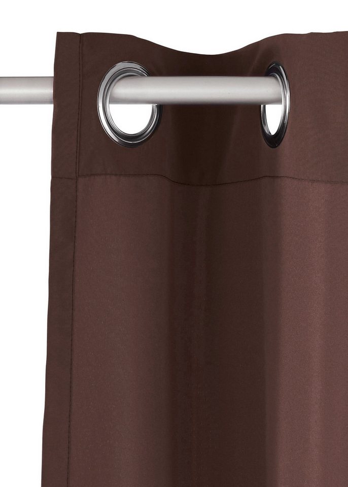 OTTO home Vorhang Parry, Ösen, 2er Set, blickdicht, Topseller (2 St), Ösen, blickdicht, Polyester, 2-er Set, blickdicht, monochrom, basic – Bild 4 von 5