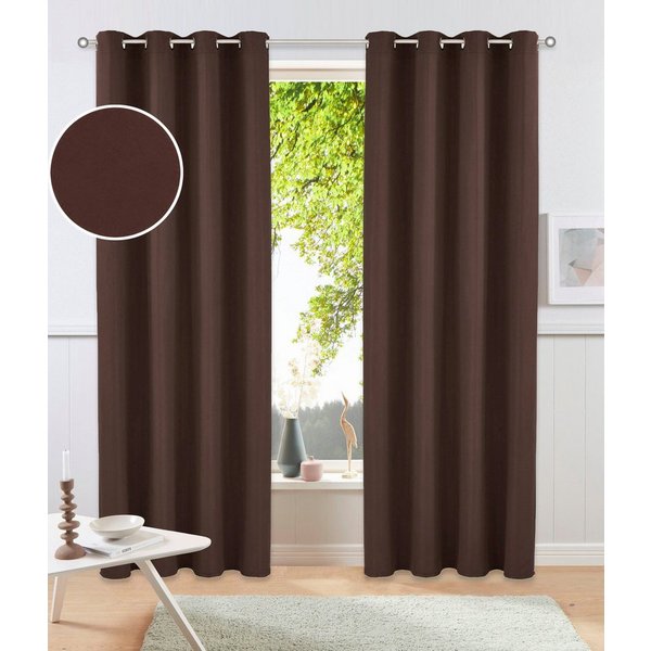 OTTO home Vorhang Parry, Ösen, 2er Set, blickdicht, Topseller (2 St), Ösen, blickdicht, Polyester, 2-er Set, blickdicht, monochrom, basic