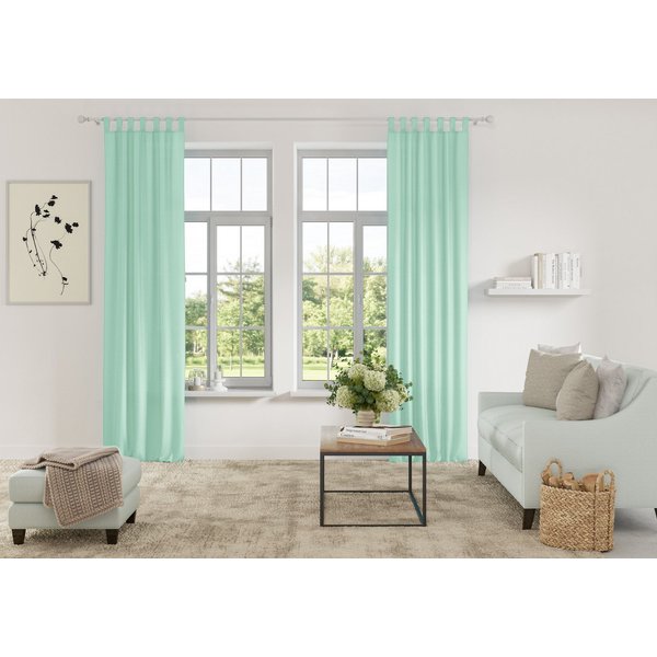 OTTO home Vorhang Parry, Schlaufen, 2er Set, blickdicht, Topseller (2 St), Schlaufen, blickdicht, Polyester, 2-er Set, blickdicht, monochrom, basic