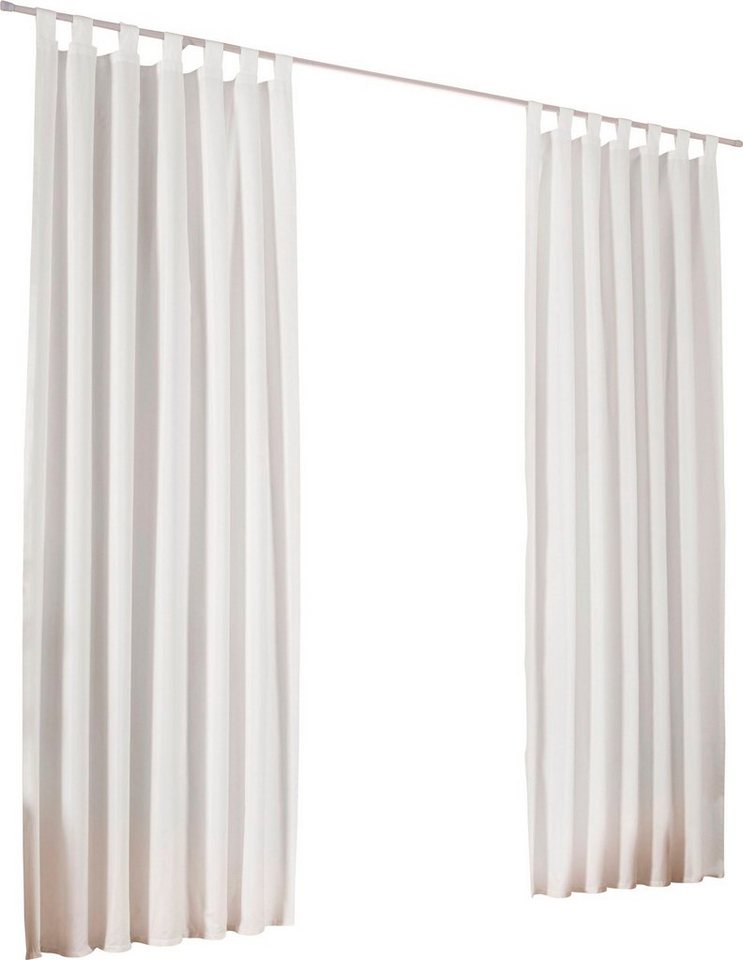 OTTO home Vorhang Parry, Schlaufen, 2er Set, blickdicht, Topseller (2 St), Schlaufen, blickdicht, Polyester, 2-er Set, blickdicht, monochrom, basic – Bild 2 von 5