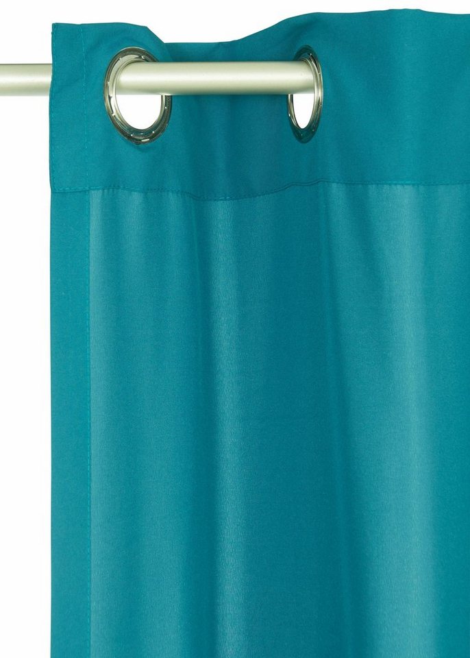 OTTO home Vorhang Parry, Ösen, 2er Set, blickdicht, Topseller (2 St), Ösen, blickdicht, Polyester, 2-er Set, blickdicht, monochrom, basic – Bild 5 von 5