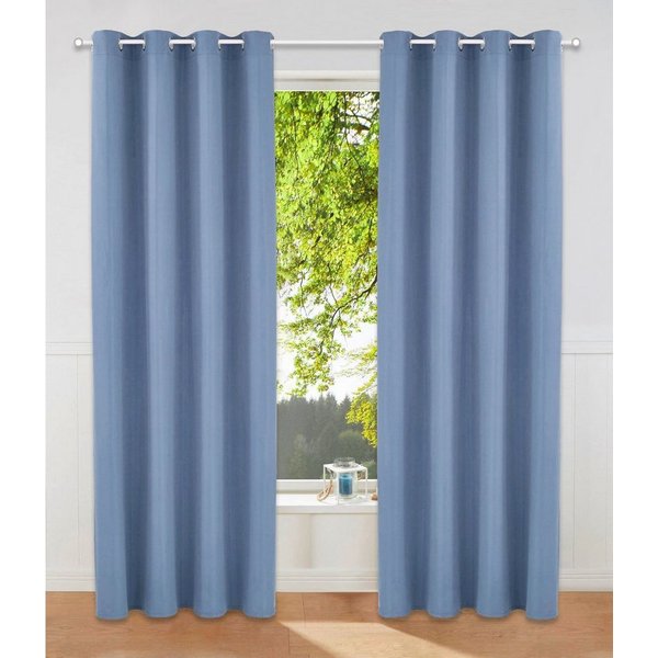 OTTO home Vorhang Parry, Ösen, 2er Set, blickdicht, Topseller (2 St), Ösen, blickdicht, Polyester, 2-er Set, blickdicht, monochrom, basic
