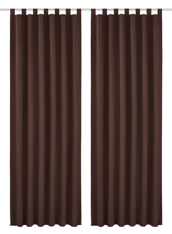 OTTO home Vorhang Parry, Schlaufen, 2er Set, blickdicht, Topseller (2 St), Schlaufen, blickdicht, Polyester, 2-er Set, blickdicht, monochrom, basic – Bild 2 von 5