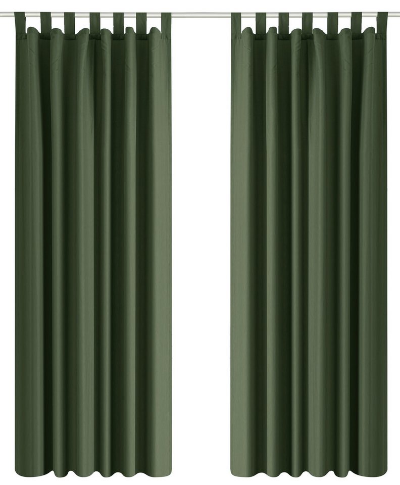 OTTO home Vorhang Parry, Schlaufen, 2er Set, blickdicht, Topseller (2 St), Schlaufen, blickdicht, Polyester, 2-er Set, blickdicht, monochrom, basic – Bild 2 von 5