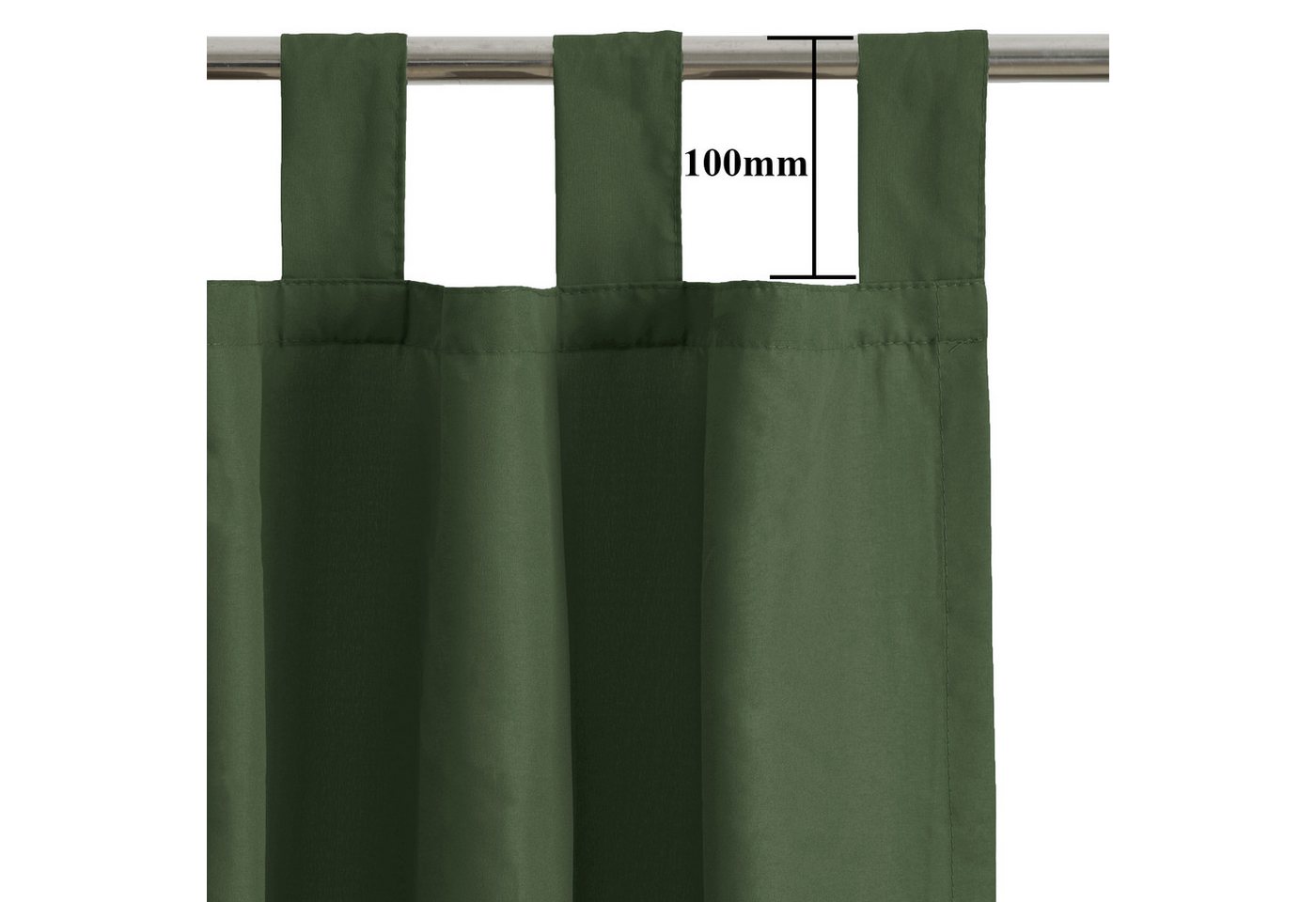 OTTO home Vorhang Parry, Schlaufen, 2er Set, blickdicht, Topseller (2 St), Schlaufen, blickdicht, Polyester, 2-er Set, blickdicht, monochrom, basic – Bild 3 von 5