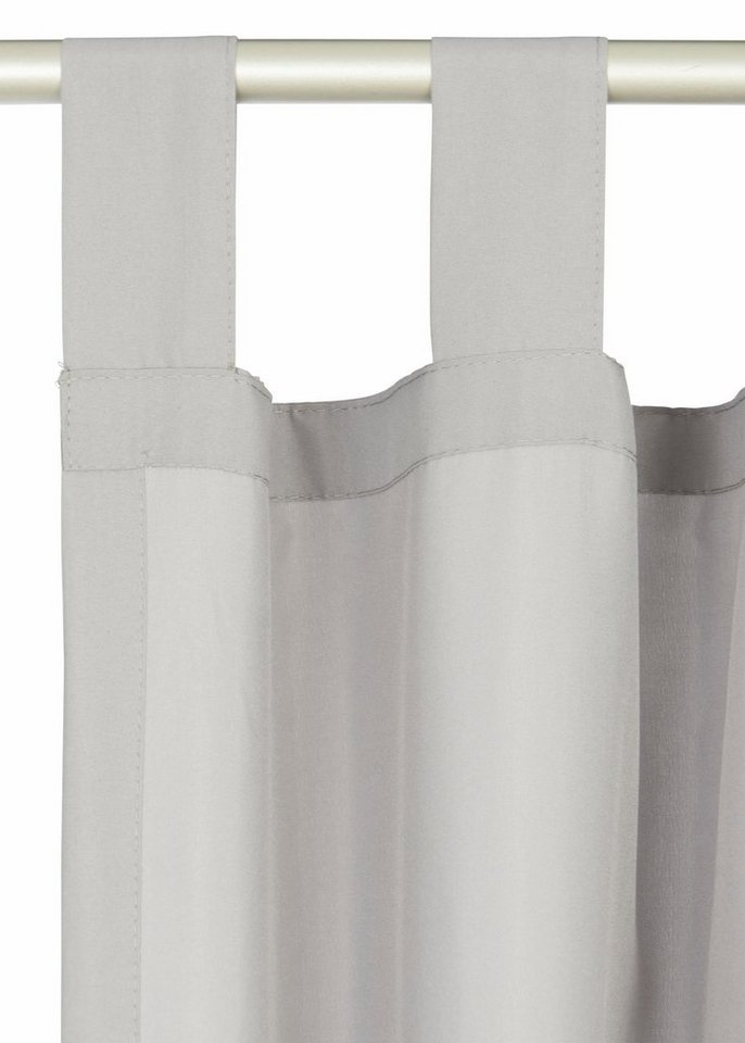 OTTO home Vorhang Parry, Schlaufen, 2er Set, blickdicht, Topseller (2 St), Schlaufen, blickdicht, Polyester, 2-er Set, blickdicht, monochrom, basic – Bild 3 von 5