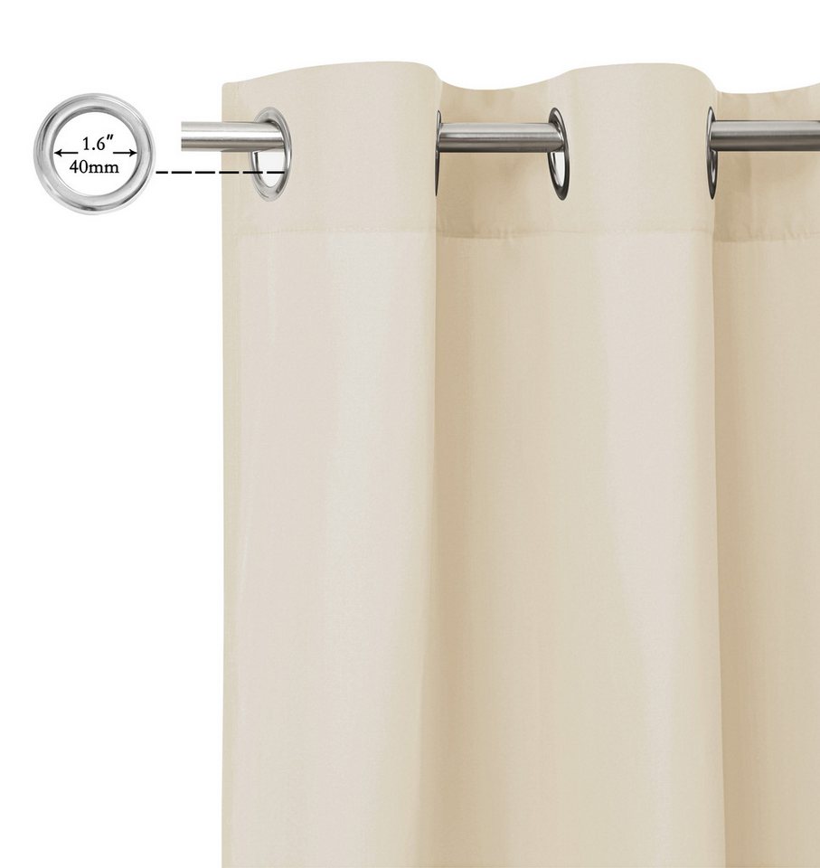 OTTO home Vorhang Parry, Ösen, 2er Set, blickdicht, Topseller (2 St), Ösen, blickdicht, Polyester, 2-er Set, blickdicht, monochrom, basic – Bild 3 von 5