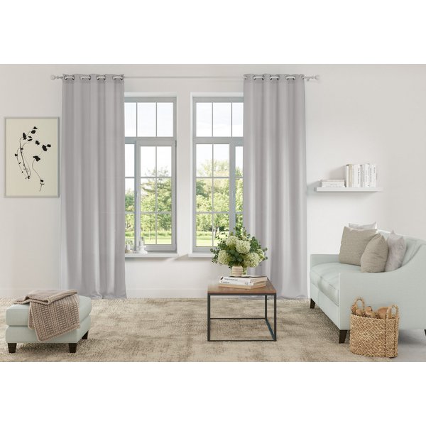 OTTO home Vorhang Parry, Ösen, 2er Set, blickdicht, Topseller (2 St), Ösen, blickdicht, Polyester, 2-er Set, blickdicht, monochrom, basic