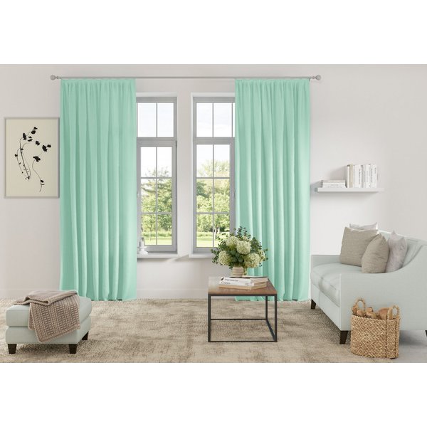 OTTO home Vorhang Parry mit Kräuselband, 2er Set, blickdicht, Topseller (2 St), Kräuselband, blickdicht, Polyester, 2-er Set, blickdicht, monochrom, basic, einf