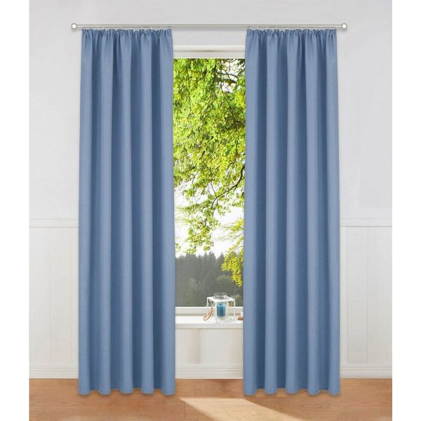 OTTO home Vorhang Parry mit Kräuselband, 2er Set, blickdicht, Topseller (2 St), Kräuselband, blickdicht, Polyester, 2-er Set, blickdicht, monochrom, basic, einf