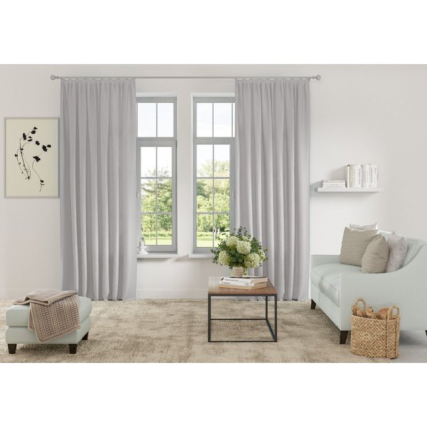 OTTO home Vorhang Parry mit Kräuselband, 2er Set, blickdicht, Topseller (2 St), Kräuselband, blickdicht, Polyester, 2-er Set, blickdicht, monochrom, basic, einf