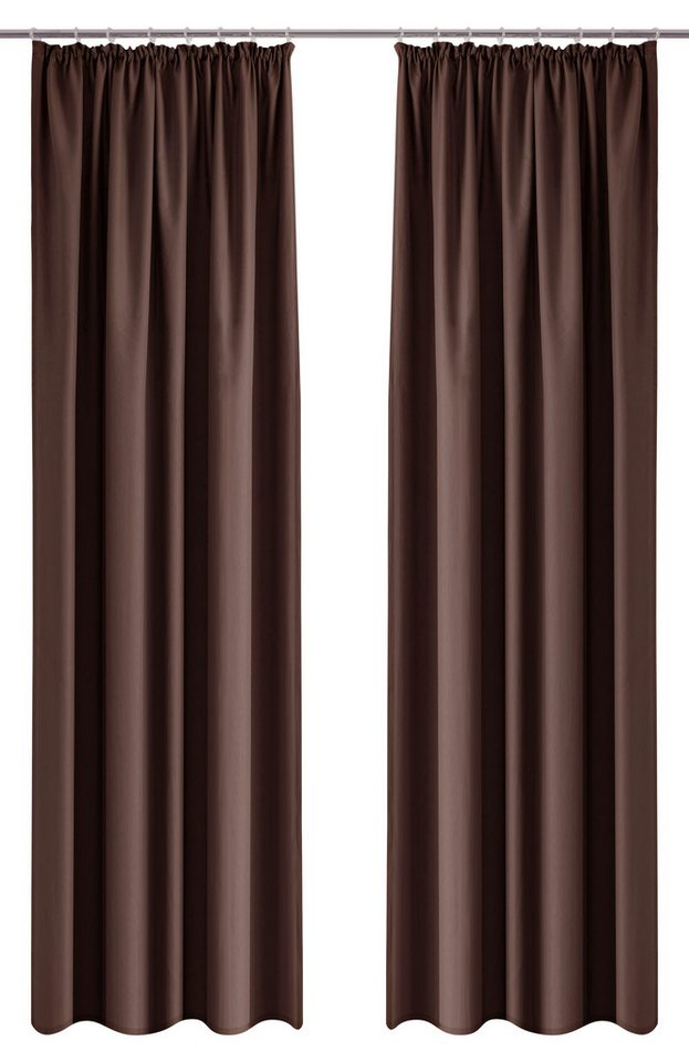OTTO home Vorhang Parry mit Kräuselband, 2er Set, blickdicht, Topseller (2 St), Kräuselband, blickdicht, Polyester, 2-er Set, blickdicht, monochrom, basic, einf – Bild 3 von 5