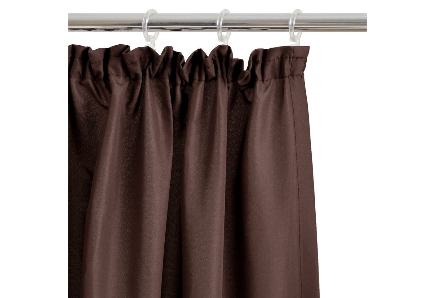 OTTO home Vorhang Parry mit Kräuselband, 2er Set, blickdicht, Topseller (2 St), Kräuselband, blickdicht, Polyester, 2-er Set, blickdicht, monochrom, basic, einf – Bild 4 von 5