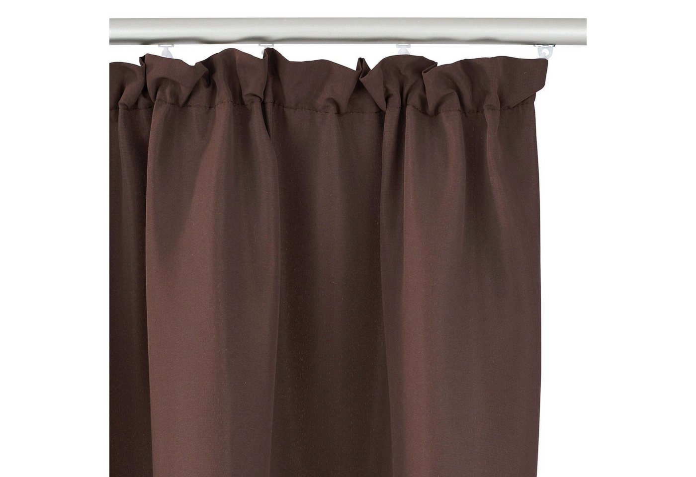 OTTO home Vorhang Parry mit Kräuselband, 2er Set, blickdicht, Topseller (2 St), Kräuselband, blickdicht, Polyester, 2-er Set, blickdicht, monochrom, basic, einf – Bild 5 von 5